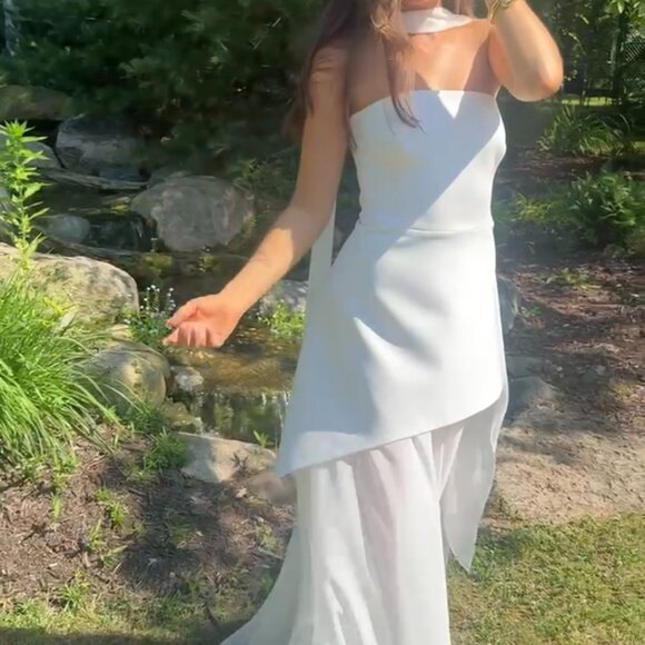 Matters Store - Monaco White Dress with Scarf - Picture 5 of 5